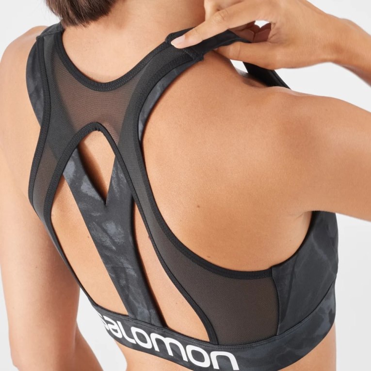 Salomon Cross Women's Run Bras Black | CA 67A35